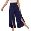 Actieve broek trendy vrouwen yoga broek vaste kleur zachte snel droge geplooide culottes vrouwelijke kleding