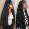 180%densitet Deep Wave Frontal Wig 13x6 HD Spets Loose Wave Wigs Brasiliansk hår Naturligt hårfäste PRECLED 30 tum spetsar främre mänskliga hår peruk