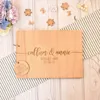 Other Event Party Supplies Custom Wooden Wedding Guest Book Modern Wooden Guestbook Personalised Guest Book With Simple Style 230812