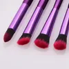 Cepillos de maquillaje 6 PCS fucsia y juegos de cepillos de sombras de ojos negras