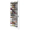 Storage Boxes Bins 12Tier Over The Door Shoe Rack Metal Gray 36 Pack Shelf 230812