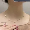 Kedjor Pearl Necklace Vintage Luxury Designer Jewelry for Women High Quality Choker Neck Stainless Steel