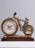 Table Clocks Clock Seat Desk European Style Retro Personality Creative Motorcycle Accessories Silent Quartz