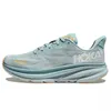 Hoka One One Clifton 9 Kid Sapatos Running Shoes Criança Sapatilhas Hokas Mens Mulheres Triplo Preto Branco Cyclamen Doce Lilás Shifting Areia Meninos Meninas Treinadores Tamanho 28-47