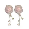 Серьги ожерелья наборы романтических цветочных украшений изящные наборы изысканного хрустали.