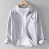 Camisas de vestido masculinas oxford giram lapela choel encaste casual camisa longa botão de moda e blusas