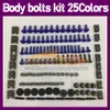 268PCS BOBLES MOTORCYLE BOLTS KIT VIS FULLE POUR KAWASAKI NINJA ZX 12 R 12R ZX1200 CC ZX-2R ZX12R 00 01 2000 2001 MOTO293J complet