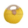 Shoulder Bags 2023 Summer Shell Handbags Personality Cute Rattan Bag Casual Small Round Tote Woven Female Fashion Beach Bag For Holidaystylishhandbagsstore