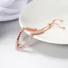 Braccialetti Link Bracciale da tennis per donne Luxuria coreana 4mm quadrata multicolore zircone kpop KPOP Women's Wholesale Regolable Jewelry DZH008