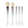 Points de maquillage Brushes White Crystal Set Face Powder Blusher fard à paupières Maquillage Mélanger Brusser cosmétique Brosse professionnelle outils