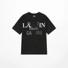 Luxury Men's T-shirts Designer Lanvins Classic T Shirt Chest Letter Printed Lavin Shirt High Street Lavina Tshirts Shoe Cotton Loose Tee 869