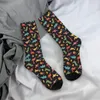 Men's Socks Pizza Dinos Harajuku Sweat Absorbing Stockings All Season Long Accessories For Man's Woman's Gifts