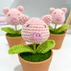 Decorative Flowers Creative Handmade Wool Knitting Simulation Cartoon Carrot Potted Plant Finished Festival Birthday Gift Home