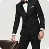 Herrdräkter senaste kappa byxa design grå klassisk man blazers jacka casual business tuxedo dubbel breasted custume homme 2piece