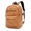 Soft Leather Men's Style Style Fashion Business Business Computer ordinateur Backpack College Student Schoolbag Men 230615