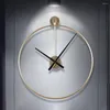 壁時計50cmサイレントラージノルディッククロックメカニズムメタルアイアンラグジュアリーアートデコレーションモダンデザインリビングルームホームデコレーション
