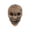 Parti Maskeleri Cosplay iskeleti ürpertici diş korkutucu terör nnose korkunç kafatası cadılar bayramı maskesi kafası tam yüz kostüm pervane için karnaval parti 230812