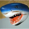 Oggetti decorativi Figurine creative White Shark Garden Art Statue Resina Lifelike Head Sculpture Wall Homing Home Yard Decor 230812