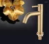 Bathroom Sink Faucets Golden Cold Water Tap Stainless Steel Faucet Washbasin Kitchen Accessories High Quality