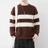 Men's Sweaters Winter Warm Sweater Men Trend Stitching Turtleneck Mens Pullover Thick Slim Fit Tops Knitted Jumper 2023