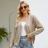 Women's Woman Woman Whow Out Knit Cardigan European Style V-Neck Swater Spring Autumn