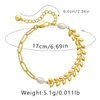 Strand CCGOOD Freshwater Pearls Bracelet para mulheres ouvidas de papel de trigo Design de clipe de ouro Batilhado 18 K Pulseras de jóias de alta qualidade Mujer