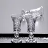 Wine Glasses 6pcs Goblet Crystal Moutai Liquor Bullet KTV Bar Party Cup Dispenser Suit Engraved Flower Design Drinking Tool Drinkware 34ml 230812