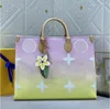 44571 Women's High quality ONTHEGO Handbag Tote Bag M45494 Fashion Shopping Bag Printed Designer Tote Bag Floral Embossed Tote Shoulder Bag