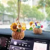 Dekorative Blumen Mini handgefertigtes Blumenkorb Büro Haus Dekoration Accessoires Bouquet Topfkunstgestrickte Muttertag GFITS