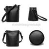 Shoulder Bags 100% Pure Colour Genuine Leather Women Shoulder Crossbody Bags 2023 High Quality Cowhide Small Ladies Messenger Bucket Tote Sacstylishdesignerbags