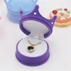 Schmuckbeutel Crown -geformte Ohrringe Bolde Kreativbehälter Organizer Velvet Ring Display Box Süße Halskette Schmuck Speicherplatz Mini