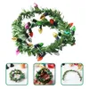 Puppenhaus Accessoires 4 Stcs Dollhouse Ornamente Garland Spielzeug Weihnachtsbaummöbel Simuliertes Kranzkranz Leicht Plastikanhänger 230812