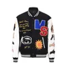 Diznew Varsity Custom Fashionable Individuality Applique Cloth Embroidery Baseball Coat Buttons on the Jacket