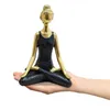 Obiekty dekoracyjne figurki Liffy Yoga Statues Decor Decor Ornaments 3 szt. Meditowanie żywicy dama pozą figurką dekoracje stoliki prezent 230812