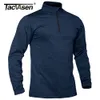 Męskie koszulki Tacvasen Spring/Fall Thermal Sport Sweter Męski zamek błyskawiczny 1/4