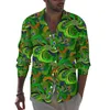 Men's Casual Shirts Proud Peacocks Shirt Spring Peacock Feathers Man Retro Blouses Long Sleeve Printed Street Clothing Large Size