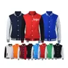 Oem Private Label Baseball Varsity Katoen Polyester Blank Plain Heren Bomber Letterman USA Maat Aangepaste jassen