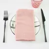 Table Napkin 10PCS Cloth Napkins 40x40cm Handmade Gauze Cotton Fabric Tea Towel Serving For Wedding Easter Ramadan Decoration