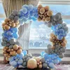 Autre événement Fourniture de fête bleu ballons arc kit décorations d'anniversaire sable blanc latex balon garçon fille baby shower décor baptême thème de mariage 230812