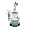 Mini rakt inuti triangeltypen Hookahs Glass Bong Recycler Rökning Vattenrör Dab Rig 16cm Höjd med 14 mm fog