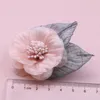 Hair Clips 10pcs Organza Fabric Flower Decoration Material Kids Accessories Handmade DIY Shoes Clothing Floral Patch Stick