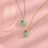 Colliers pendants Panjbj Silver Color Gold Resin Plant Plante Collier Fomen Girl Zircon Retro Bamboo Leaf Design Bijoux Bijoux d'anniversaire Gift Drop