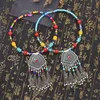 Подвесные ожерелья богемный стиль красочные бусины круглые кисточки металлические ожерелья цыганские женские ювелирные изделия подарки