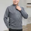 Męskie swetry moda na pół high kołnierzysty kolor stały kolor SWEATER Odzież 2023 Autumn Casual Pullover Lose koreańskie topy