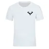 Мужские футболки Rafael Nadal Tennis Player Men's Black Shot Shoteed Cotton Fot Fot Fot Fort Fort Tops 230812