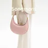 Songmont Bag Luna Handle Handle Purse Clutch Basket Crossbody Song Banket Balde Bags Designer Undermail Hobo ombro ombro axilar grande Lear de meia lua