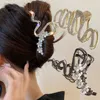 Mode geometrisch metalen haar klauw clips bloemen vrouwen vintage haarklemmen krab hoofdband haarspeld meisjes haaraccessoires hoofddeksel