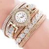 Нарученные часы Женщины Смотреть модные Relogio Feminino Chimes Diamond Leather Bracelets для Clock Ladies Forilt Drop