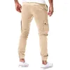 Pantaloni da uomo maschi primaverili casual casual lavoro cargo slim fit witwel gamba dritta gamba lunghi pantaloni con multi