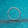 Cluster Rings AZ458-J Lefei Fashion Trendy Luxe Simple Classic Moissanite Lucky Twist Ring For Women 925 Silver Party Wedding Charms